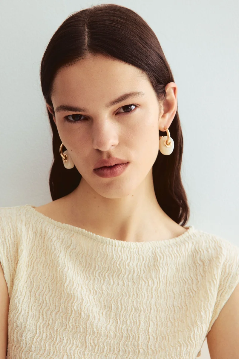 اتش اند ام بلوزة جيرسيه منقوشة